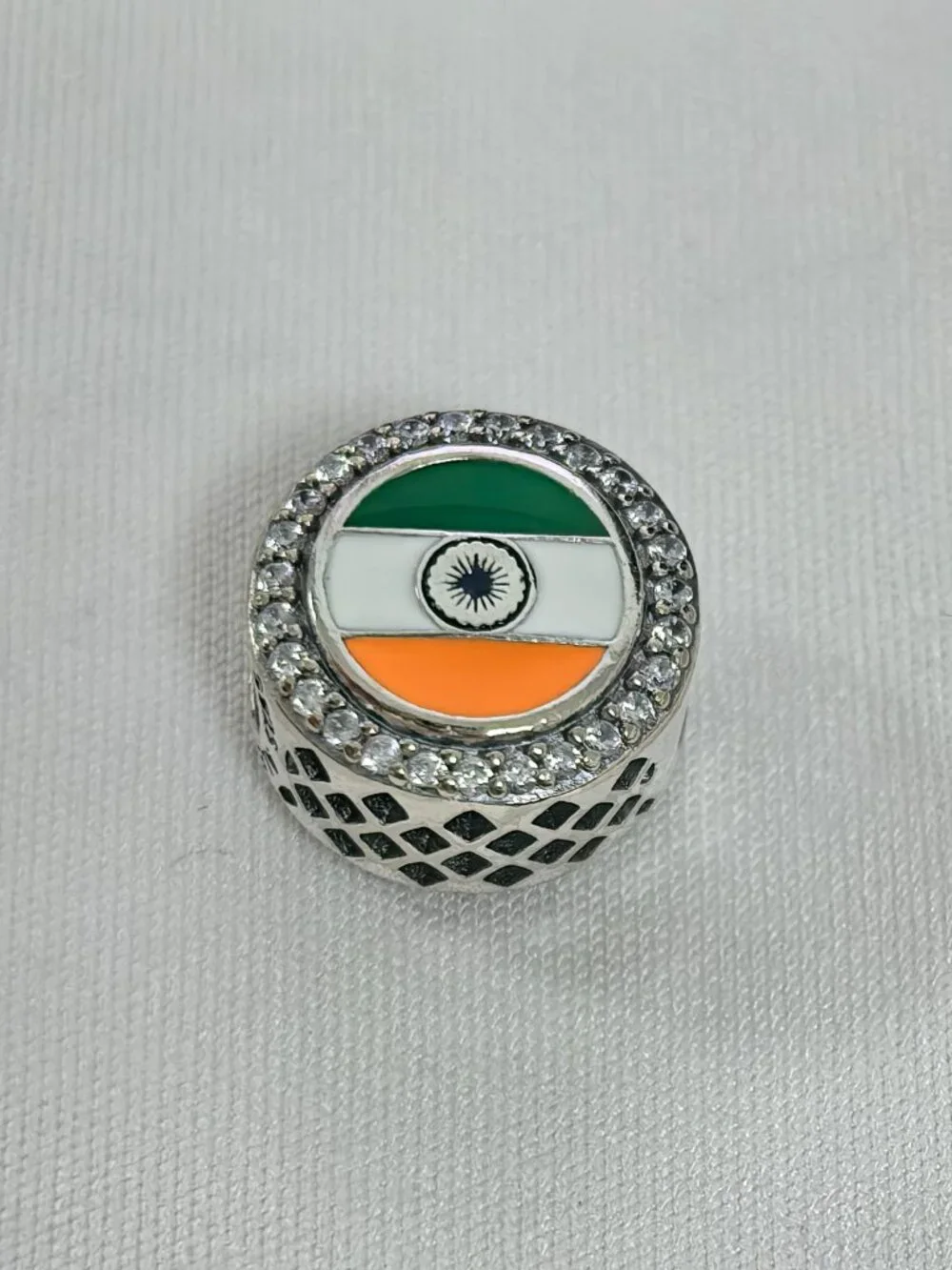 Pandora Indiana Flag Bead Charm Exclusive Travel Pendant, S925 Silver Jewelry
